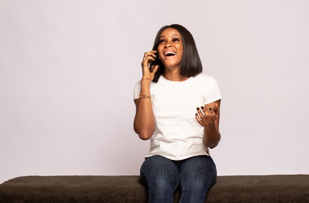 woman on phone